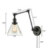 Industrial Glass Sconces Plug In Wall Lights Swing Arm Wall Lamps